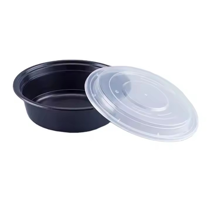 32oz Food Containers Disposable Plastic Take Out Lunch Food Round Plastic Containers for Restaurants